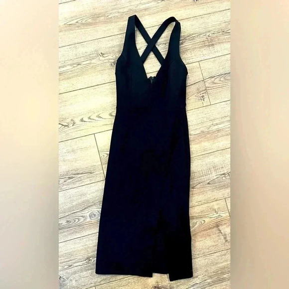Lulus xs black dress cross back design - Picture 1 of 2